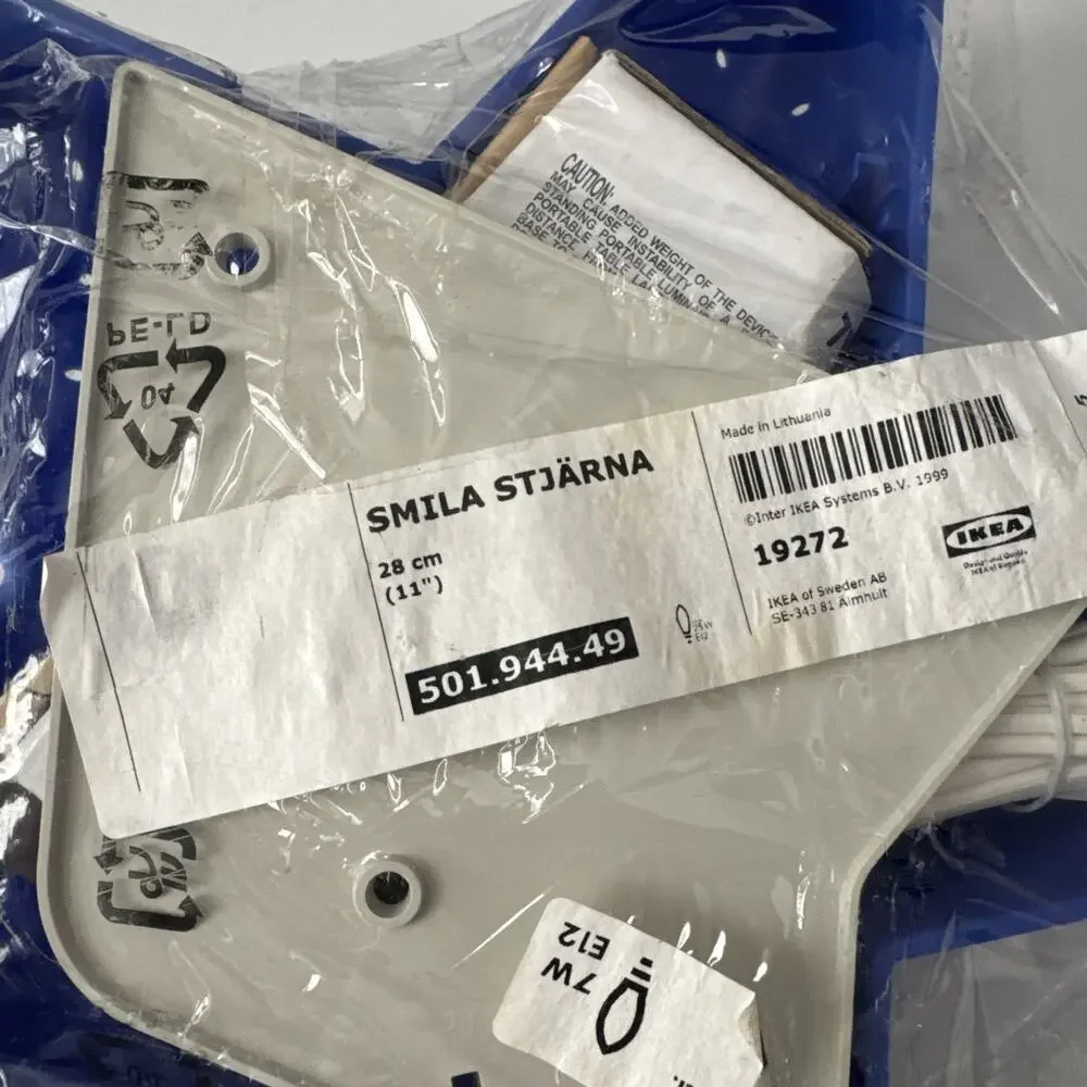 IKEA New Sealed Blue Star Smila Stjarna Night Light Calming Wall Lamp 11” NEW